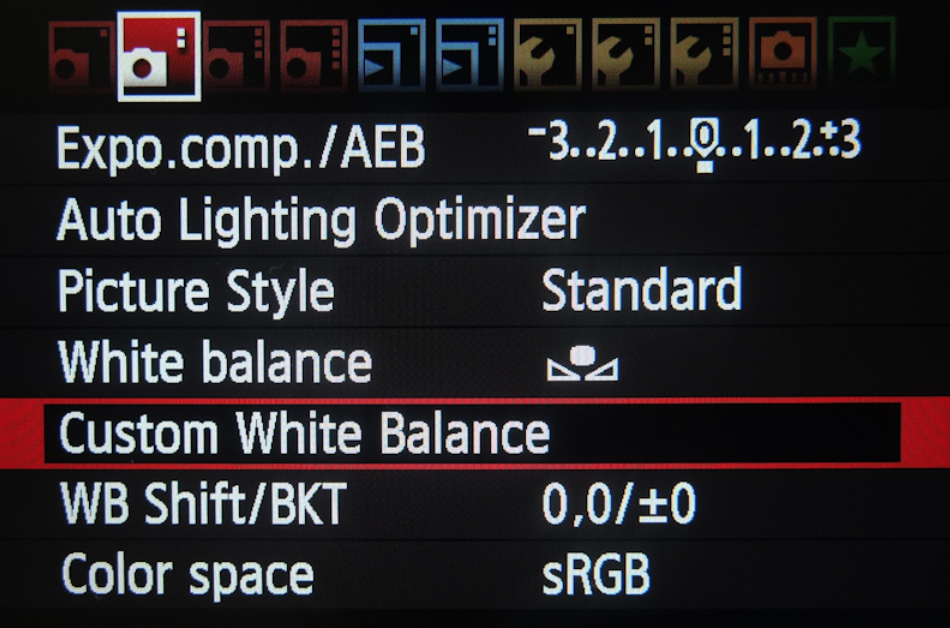Customize Option on camera for Perfect Whites